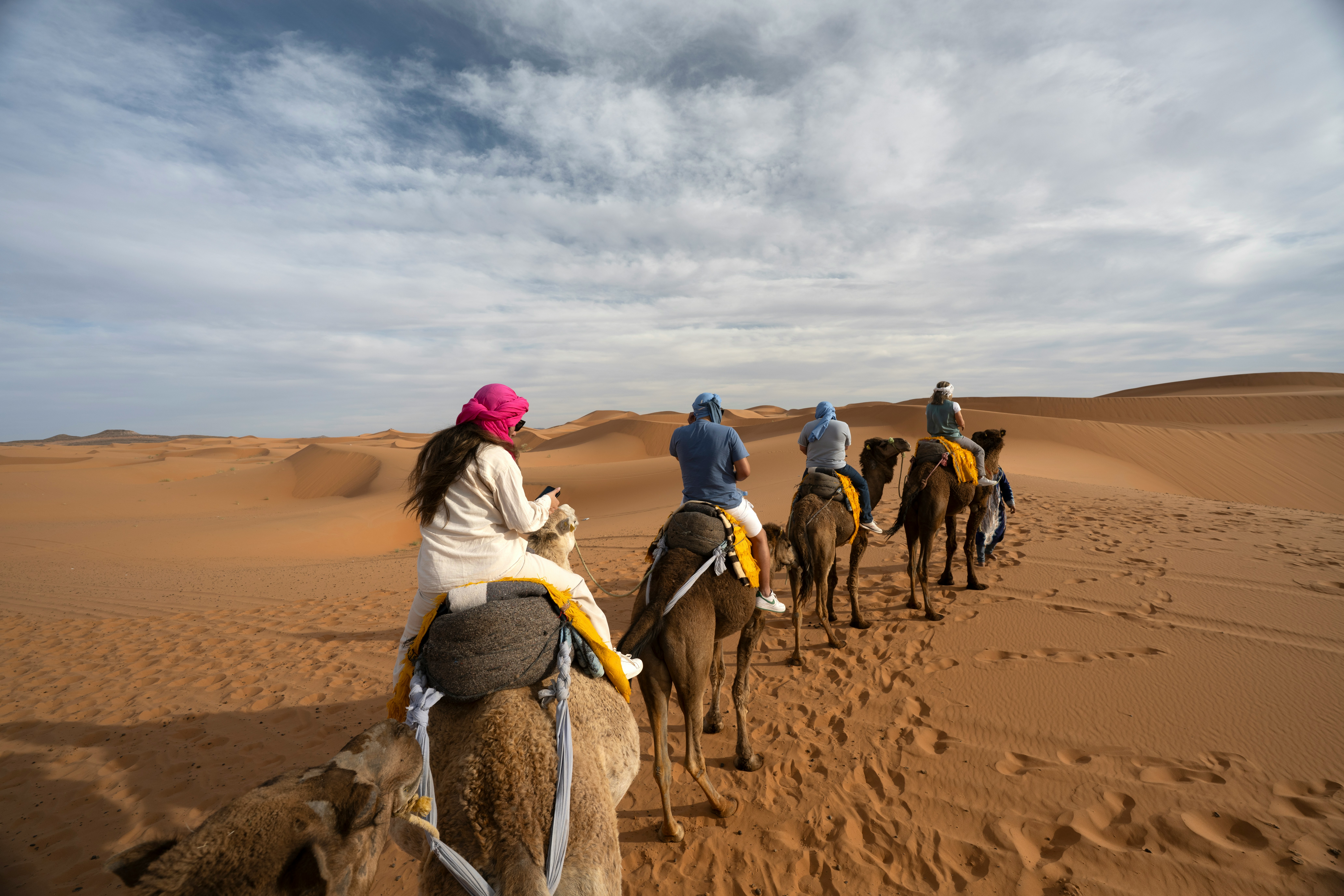 Camel ride along the coastline