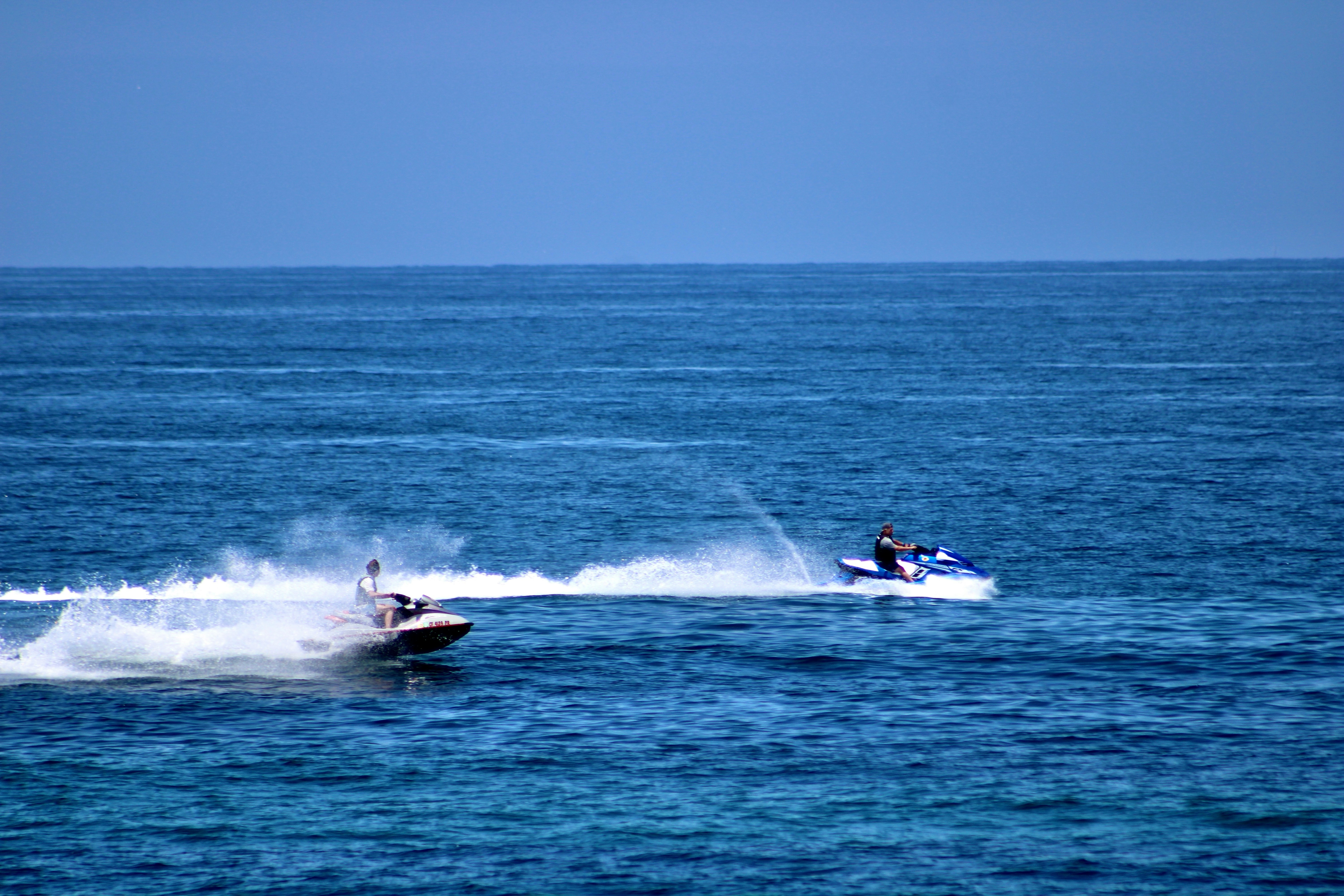 Jet ski rider enjoying the waves